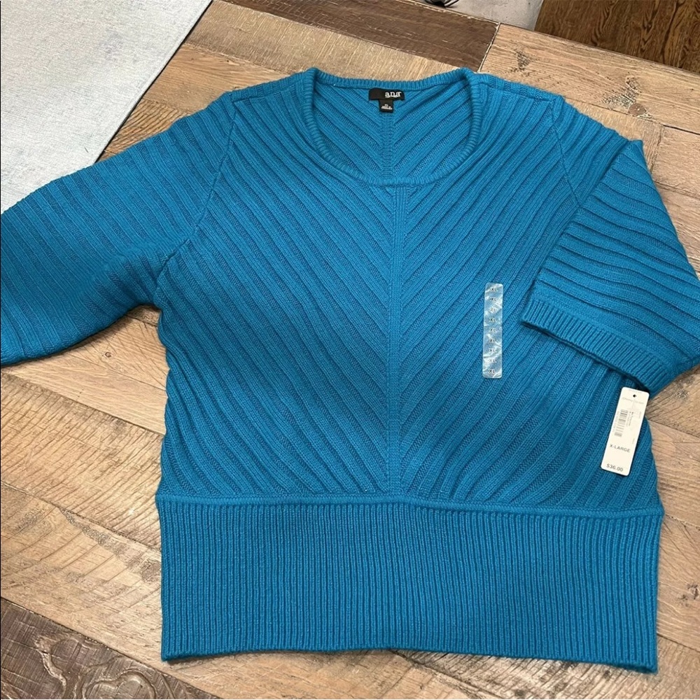 NWT Ana Sweater sz XL blue